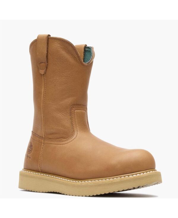 ジョージブーツ メンズ シューズ ブーツ・レインブーツ Tシャツ GEORGIA BOOT Men's Wedge Steel Toe Pull On Work Boot Barracuda gold ゴールド