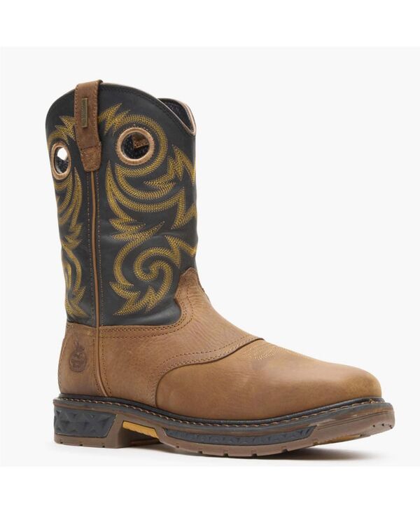 ジョージブーツ メンズ シューズ ブーツ・レインブーツ プルオーバー GEORGIA BOOT Men\u0027s Carbo-Tec LT Steel Toe Waterproof Pull On Work Boot Black and brown 黒いこと