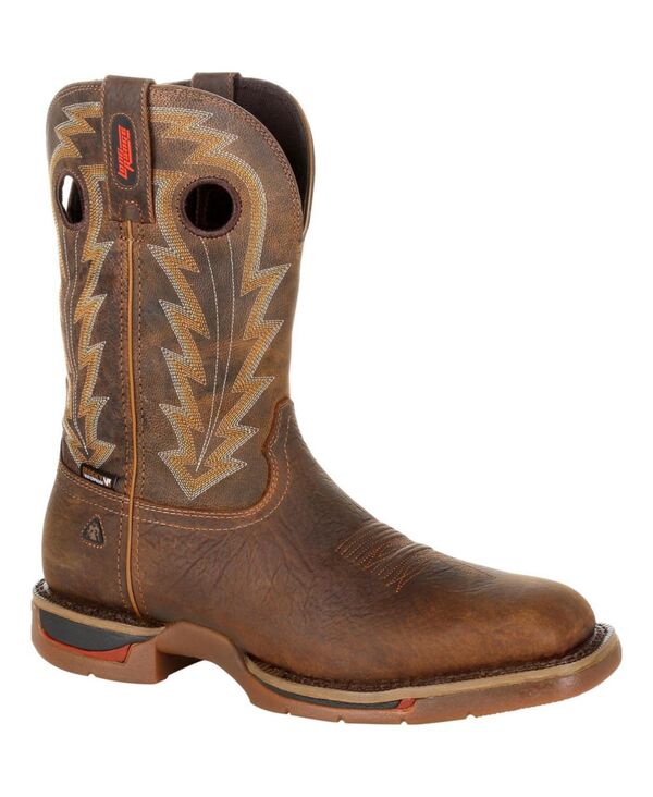 ロッキー メンズ シューズ ブーツ・レインブーツ ROCKY Men\u0027s Long Range Composite Toe Waterproof Western Boot Distressed brown 赤銅色