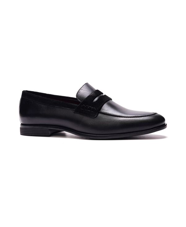 カルロスサンタナ メンズ シューズ スリッポン・ローファー Carlos by Carlosantana Men's Leon Penny Loafers Black leather ブラック｜ReVida 店