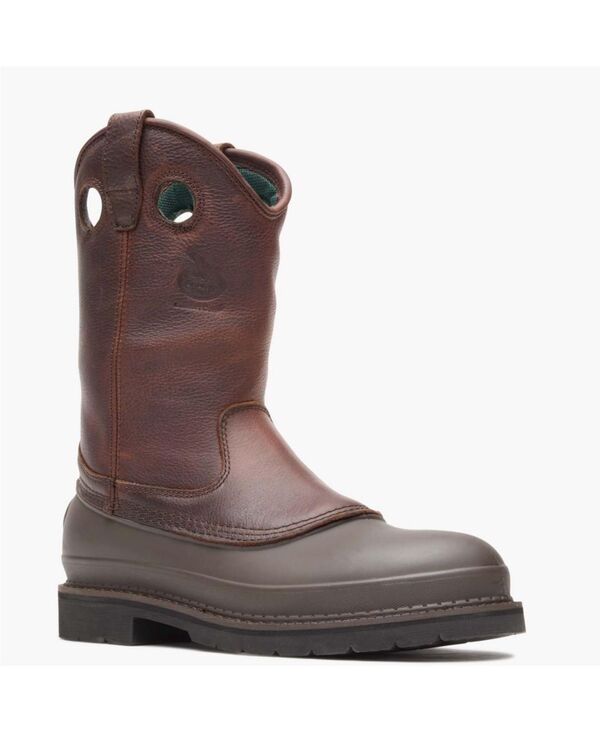 ジョージブーツ メンズ シューズ ブーツ・レインブーツ Tシャツ GEORGIA BOOT Men's Muddog Steel Toe Wellington Work Boot Soggy brown ブラウン|ReVida 店