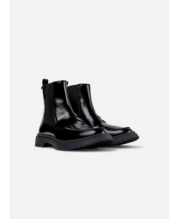 カンペール メンズ シューズ ブーツ・レインブーツ レザー Camper Walden Leather Boots Black ブラック