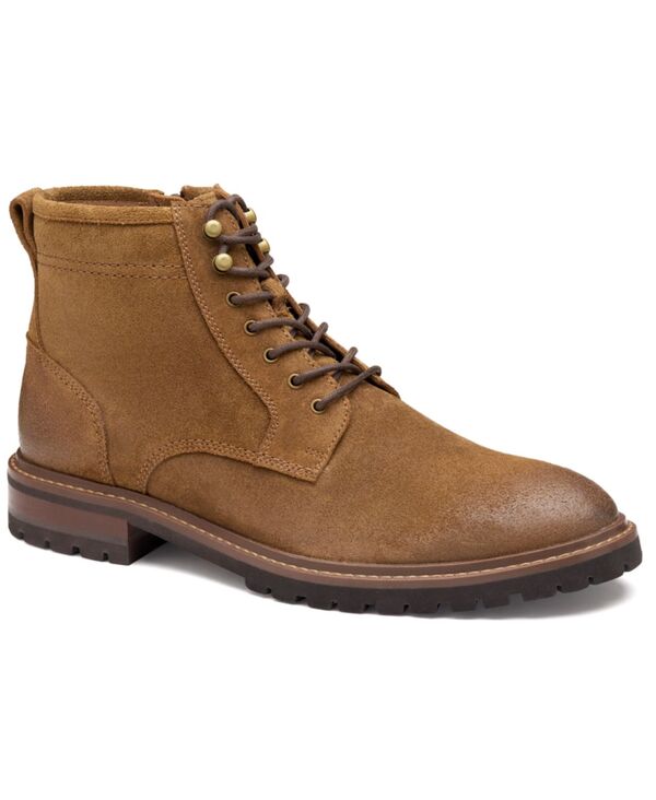 ジョンストンアンドマーフィー メンズ シューズ ブーツ・レインブーツ Johnston & Murphy Men's Barrett Plain Round Toe Bootsnuff Oiled Suede|ReVida 店