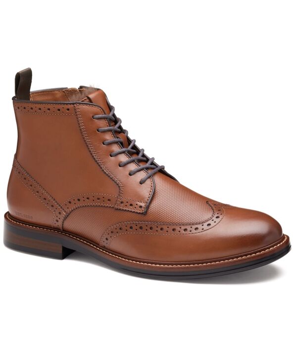 ジョンストンアンドマーフィー メンズ シューズ ブーツ・レインブーツ Johnston \u0026 Murphy Men\u0027s XC+ Durham Round Toembossed Boots Cognac Waterproofull Grain/Shearling
