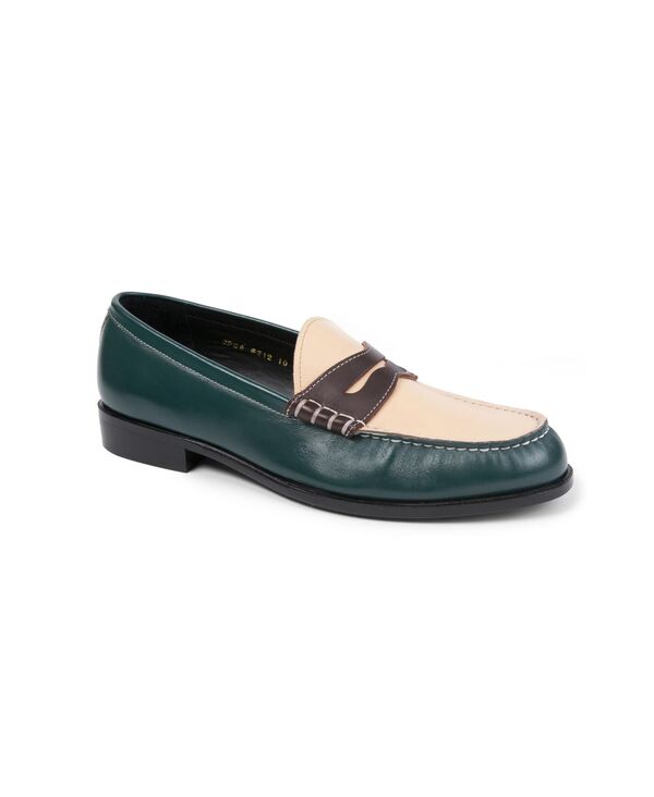 アンソニー ヴィア メンズ シューズ スリッポン・ローファー Anthony Veer Men's Como Penny Loafer Dark Green グリーン｜ReVida 店