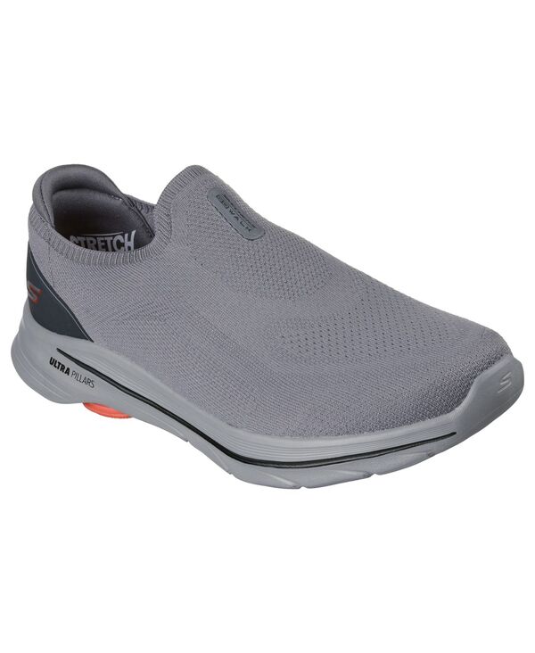 スケッチャーズ メンズ シューズ スニーカー Skechers Men's GO WALK 8 Casual Walking Sneakers from Finish Line Charcoal Red チャコール