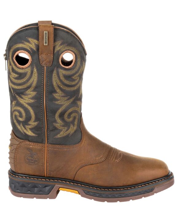 ジョージブーツ メンズ シューズ ブーツ・レインブーツ GEORGIA BOOT Men\u0027s Carbo-Tec LT Waterproof Pull-on Work Boot Black and brown 黒いこと