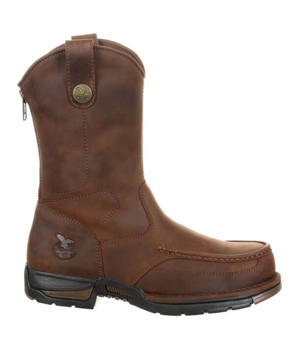 ジョージブーツ メンズ シューズ ブーツ・レインブーツ GEORGIA BOOT Men's Athens Pull-On Work Boot Dark brown ブラウン|ReVida 店