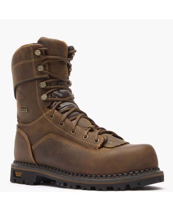 ジョージブーツ メンズ シューズ ブーツ・レインブーツ 踵 GEORGIA BOOT Men\u0027s AMP LT Low Heelogger Composite Toe Waterproof Work Boot Crazy horse