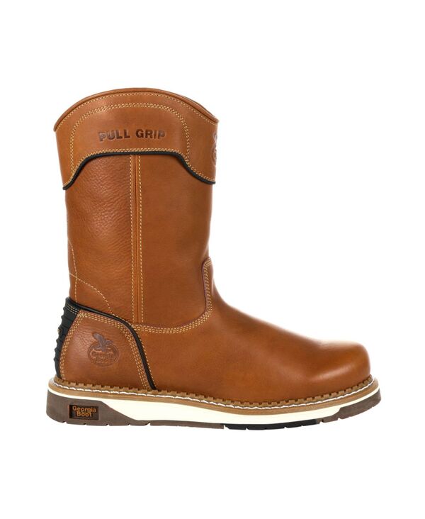 ジョージブーツ メンズ シューズ ブーツ・レインブーツ GEORGIA BOOT Men\u0027s AMP LT Wedge Pull On Work Boot Brown 赤銅色