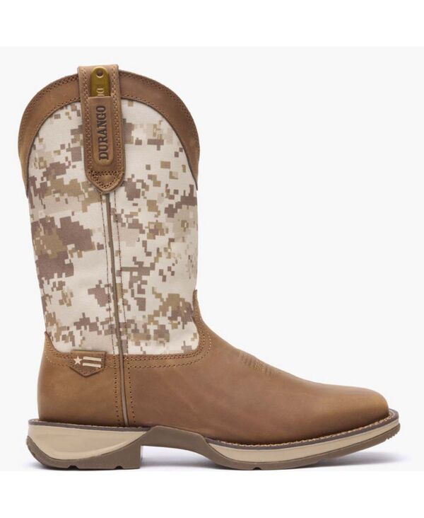 ドゥランゴ メンズ シューズ ブーツ・レインブーツ Durango Men's Rebel by Desert Camo Pull-on Western Boot Dusty brown andesert camo ブラウン｜ReVida 店