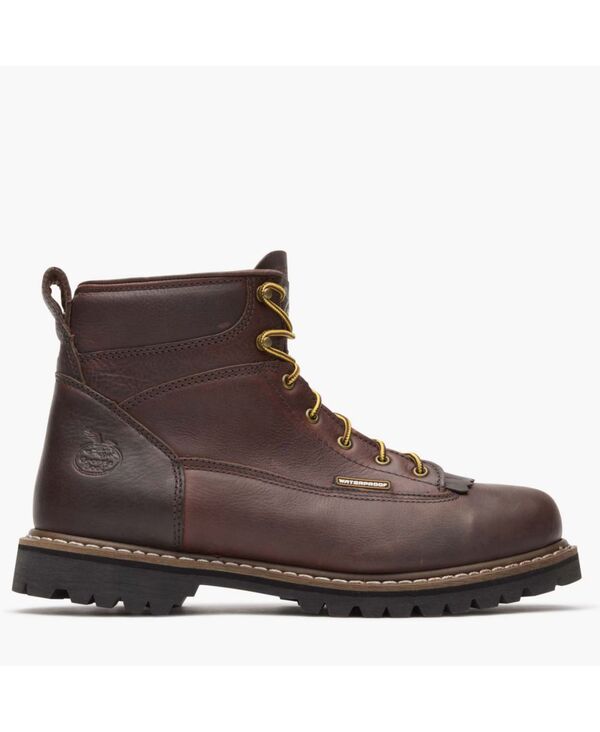 ジョージブーツ メンズ シューズ ブーツ・レインブーツ レース GEORGIA BOOT Men's Waterproof Lace-To-Toe Work Boot Chocolate チョコレート｜ReVida 店
