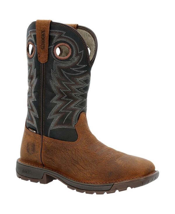 ロッキー メンズ シューズ ブーツ・レインブーツ プルオーバー ROCKY Men\u0027s Legacy 32 Steel Toe Waterproof Western Boot Brown 赤銅色