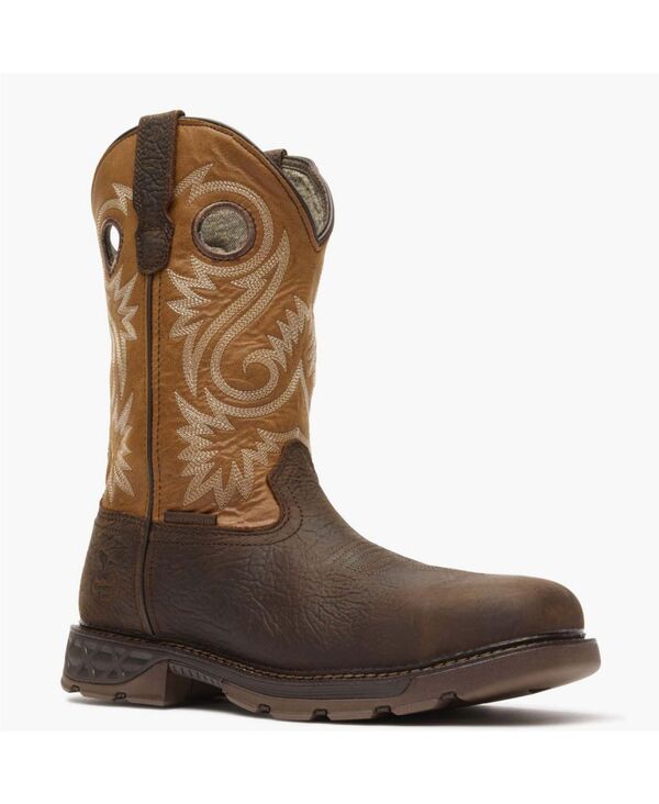 ジョージブーツ メンズ シューズ ブーツ・レインブーツ GEORGIA BOOT Men\u0027s Carbo-Tec FLX 11\" Waterproof Alloy Toe Pull On Work Boot Brown and orange オレンジ色"