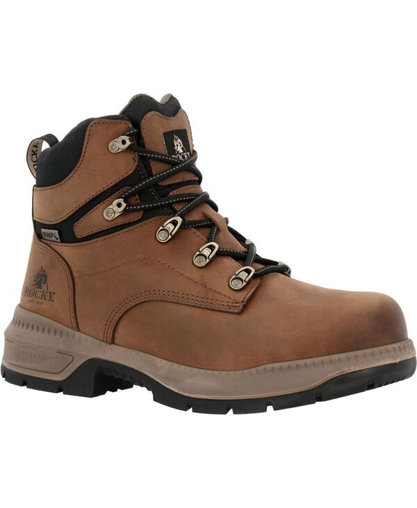 ロッキー メンズ シューズ ブーツ・レインブーツ ROCKY WorkSmart 6 ” Composite Toe Internal Met Guard Work Boot Crazy horse