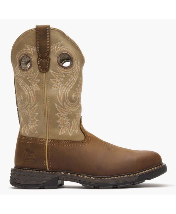 ジョージブーツ メンズ シューズ ブーツ・レインブーツ GEORGIA BOOT Men\u0027s Carbo-Tec FLX 11\" Alloy Toe Pull On Work Boot Brown and bone 赤銅色"