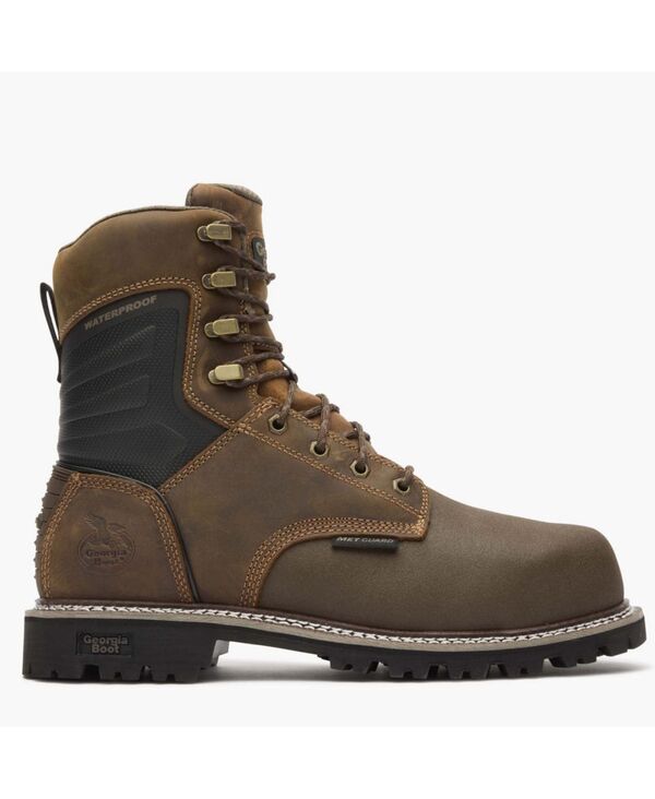 ジョージブーツ メンズ シューズ ブーツ・レインブーツ GEORGIA BOOT Men\u0027s Brute Composite Toe Met Guard Waterproof Work Boot Brown 赤銅色
