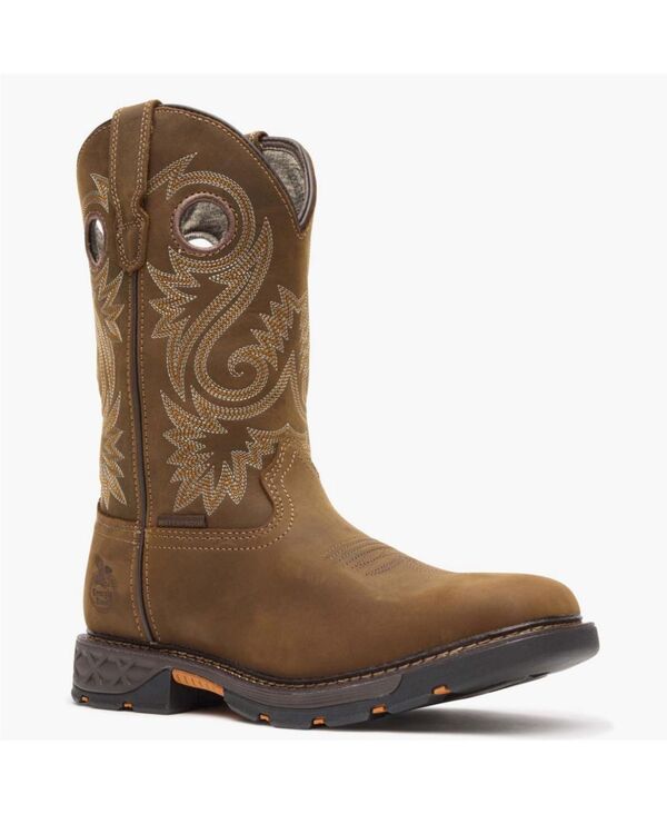 ジョージブーツ メンズ シューズ ブーツ・レインブーツ GEORGIA BOOT Men\u0027s Carbo-Tec FLX Waterproof Pull-On Work Boot Brown 赤銅色