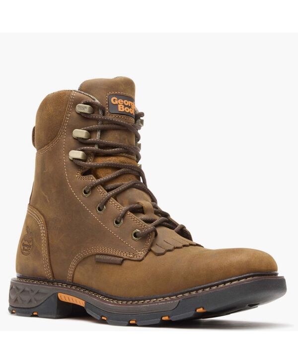 ジョージブーツ メンズ シューズ ブーツ・レインブーツ スピード競技 GEORGIA BOOT Men\u0027s Carbo-Tec FLX Waterproof Lacer Work Boot Brown 赤銅色