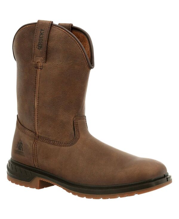 ロッキー メンズ シューズ ブーツ・レインブーツ ROCKY Men's Worksmart Unlined Western Boot Dark brown ブラウン