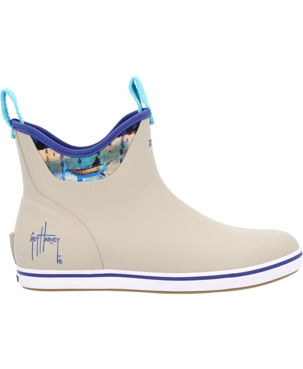 エクストラタフ メンズ シューズ ブーツ・レインブーツ アンクル XTRATUF Men's 6 in Ankle Deck Boot Guy Harvey Taupe トープ