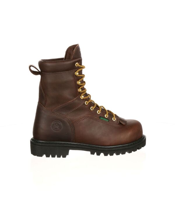 ジョージブーツ メンズ シューズ ブーツ・レインブーツ Tシャツ レース GEORGIA BOOT Lace-to-Toe Steel Toe Waterproof Work Boot Chocolate チョコレート