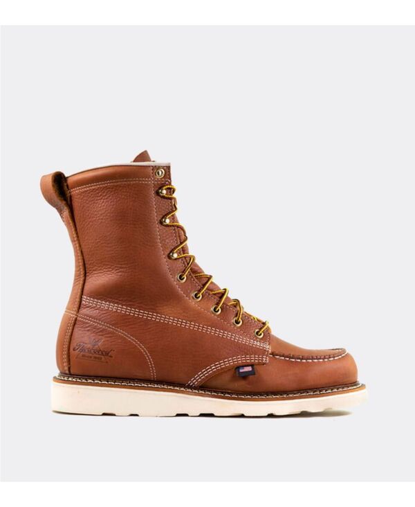 ソログッド メンズ シューズ ブーツ・レインブーツ Thorogood Men American Heritage 8\" Tobacco Moc Toe Work Boots for Men Tobacco