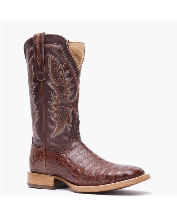ドゥランゴ メンズ シューズ ブーツ・レインブーツ Durango Men's PRCA Collection Caiman Belly Western Boot Cognac and cigar|ReVida 店
