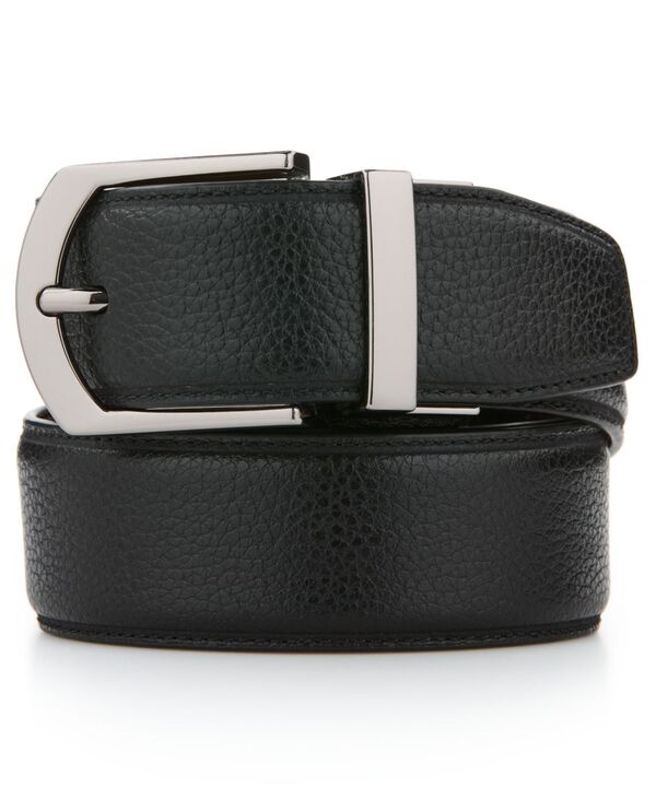 ペリーエリス メンズ 付属品 胴締め なめし革 Perry Ellis Portfolio Men\u0027s Pebble Reversibleather Dress Belt Black 黒いこと