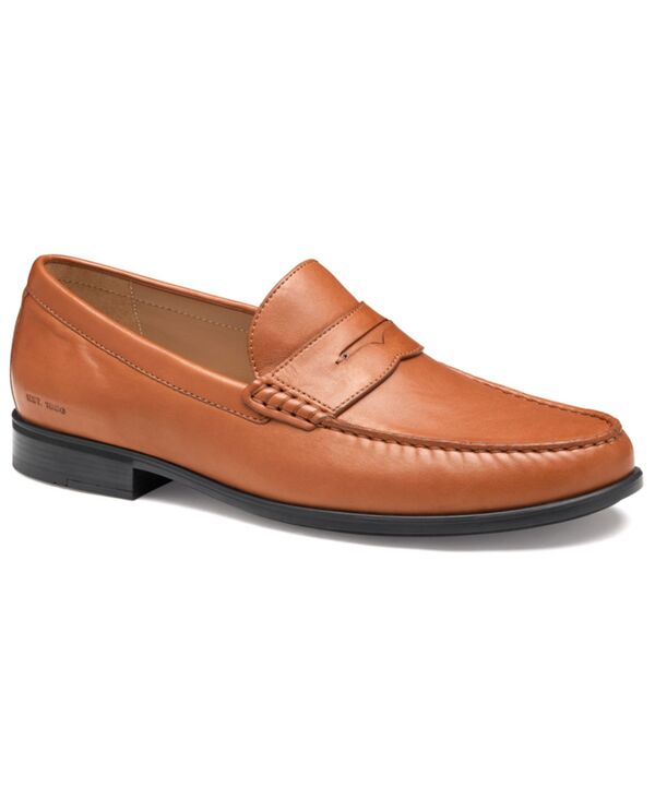 ジョンストンアンドマーフィー メンズ シューズ スリッポン・ローファー Johnston & Murphy Men's Harrison Penny Slip-On Round Toe Loafers Cognac Glove Leather