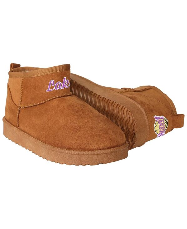 フォコ レディース シューズ ブーツ・レインブーツ ロゴ FOCO Women's Brown Los Angeles Lakers Team Logo Fuzzy Fan Boots Brown ブラウン|ReVida 店