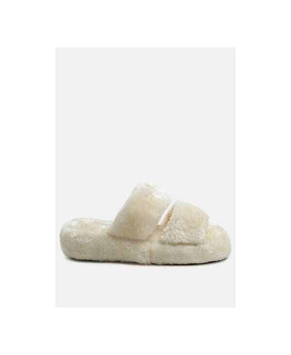 ロンドンラグ レディース シューズ パンプス London Rag Womens Fur Slip On s Flat Light beige ベージュ