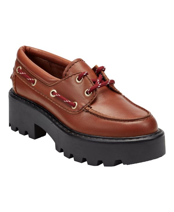マーク・フィッシャー レディース シューズ パンプス プラットフォーム レース ローファー Marc Fisher LTD Women's Peyten Laced Platform Lug Loafers Cognac Leather