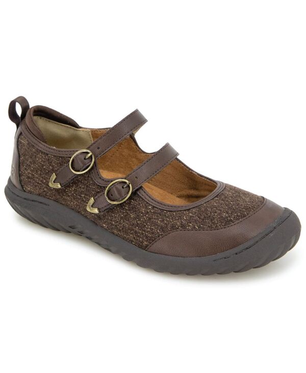 ジャイビーユー レディース シューズ パンプス JBU Women's Nina Slip On Mary-Jane Flats Brown ブラウン