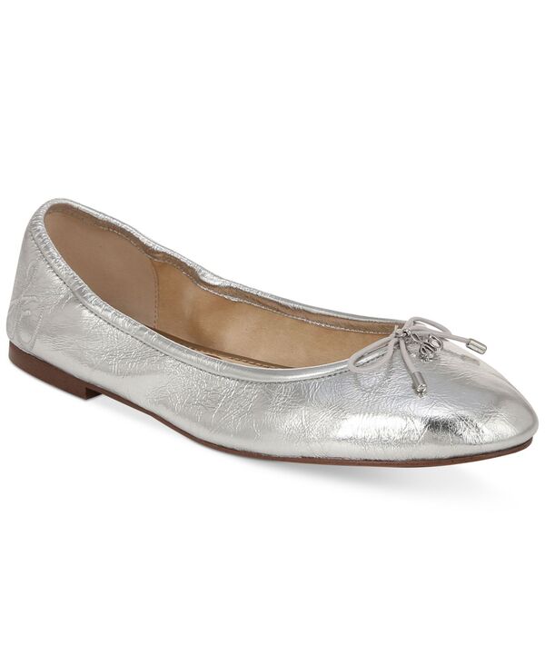 サムエデルマン レディース シューズ パンプス レザー Sam Edelman Felicia Leather Cushioned Ballet Flatsoft Silver シルバー