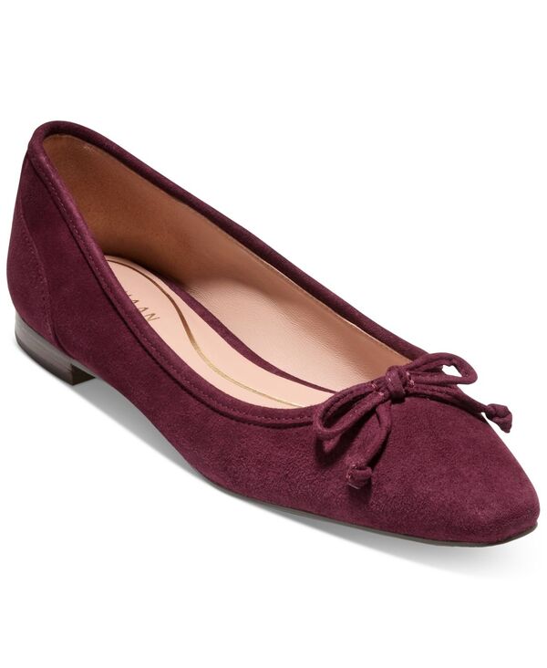 電話を掛けるハーン レディース シューズ パンプス Cole Haan Women\u0027s Paget Ballet Flats Black Garnet Suede 黒いこと