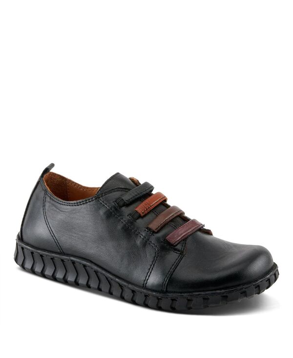 スプリングステップ レディース シューズ パンプス レース レザー Spring Step Emmalina Leather Slip-On Shoe with Removable Insole and No-Tielastic Laces Black ブラック