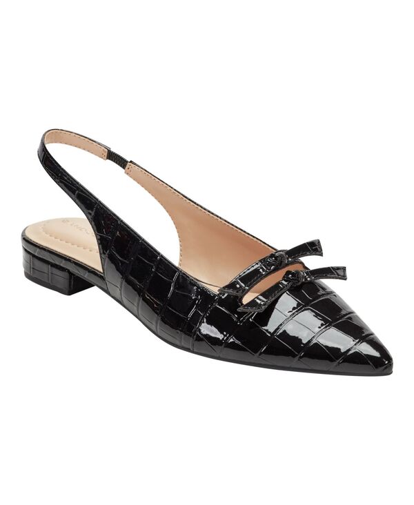 バンドリーノ レディース シューズ パンプス Bandolino Womens Aleeza Pointed Toe Slingback Flats Black Croco ブラック