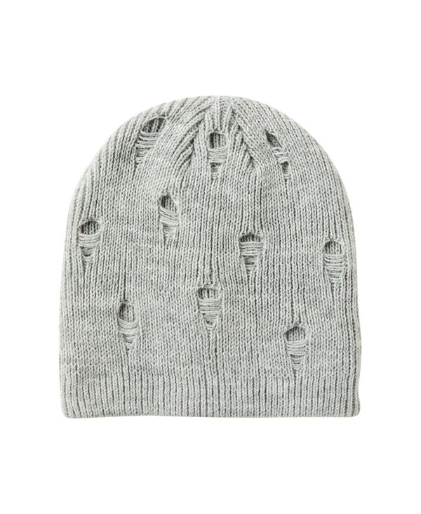 コットンオン メンズ アクセサリー 帽子 COTTON Men's Distressed Beanie Gray グレー