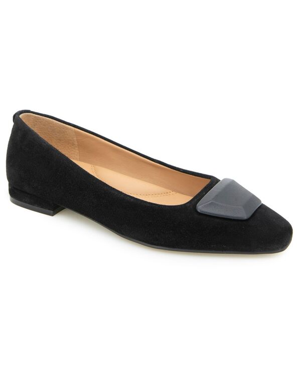 ジェントルソウルズ レディース シューズ パンプスエード Gentle Souls Women\u0027s Hanette Square Toe Suede Flats Black Suede 黒いこと