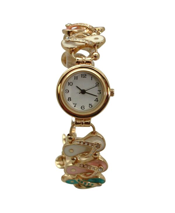 オリビアプラット レディース アクセサリー 腕時計 Olivia Pratt Gold Flip Flops Theme Women Watch Gold ゴールド