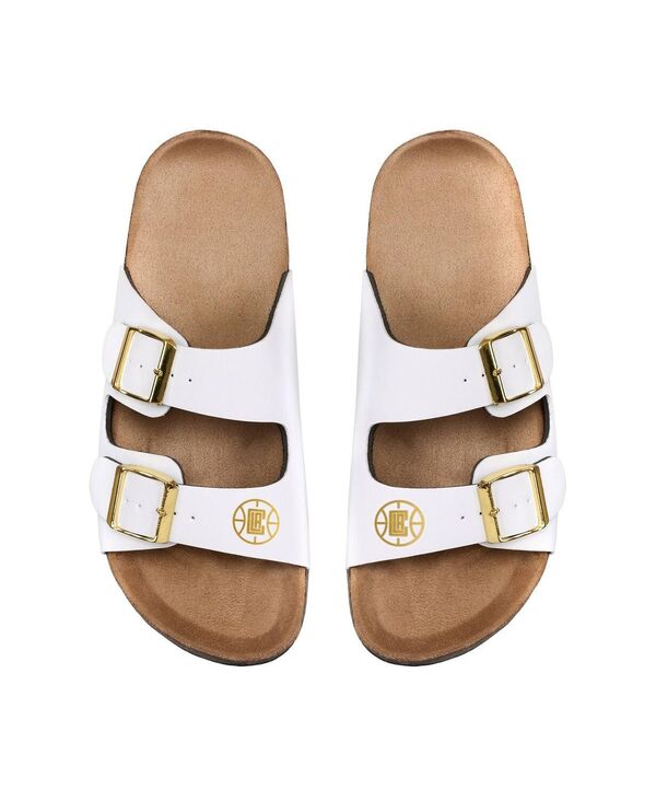 フォコ レディース シューズ サンダル FOCO Women's LA Clippers Double-Buckle Sandals White ホワイト｜ReVida 店 15,194円