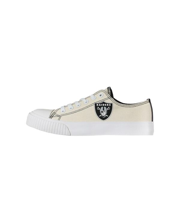 フォコ レディース トップス シャツ FOCO Women's Cream Las Vegas Raiders Low Top Canvashoes Cream クリーム|ReVida 店