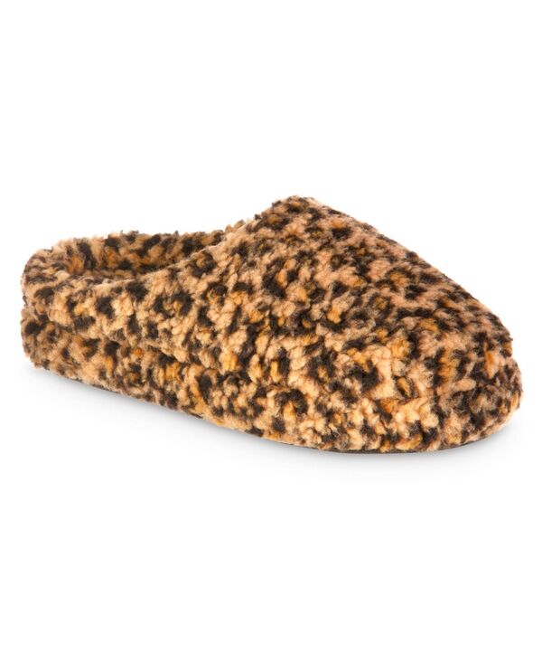 アイソトナー レディース シューズ サンダル Isotoner Signature Women's Fiona Berber Clog Slippers Cheetah As