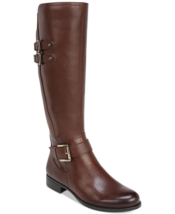 ナチュライザー レディース シューズ ブーツ・レインブーツ Naturalizer Women's Jessie Riding Boots Regular & Wide Calf Chocolate Leather チョコレート｜ReVida 店