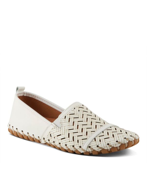 スプリングステップ レディース シューズ パンプス カットアウト レザー ローファー Spring Step Kapri Flexibleather Loafer with Cutout Detail and Removable Arch Support Insole White ホワイト