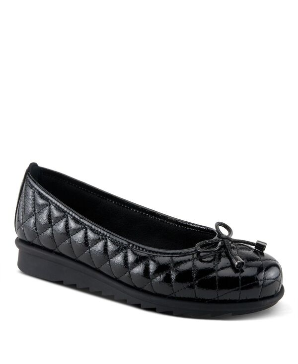 スプリングステップ レディース シューズ パンプス キルティング レザー Spring Step Ballequina Quilted Leather Ballet Flat with Bow Detail and Removable Insole Black patent ブラック 16,775円
