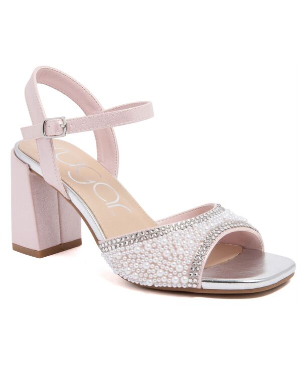 シュガー レディース シューズ サンダル Sugar Women's Gwenith Embellishedressandals Pink/Silver ピンク｜ReVida 店