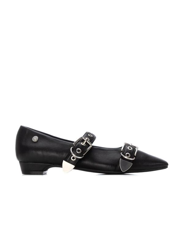 キシタイ レディース シューズ パンプス Women's Pointed Toe Mary Jane Ballet Flats By XTI Black ブラック