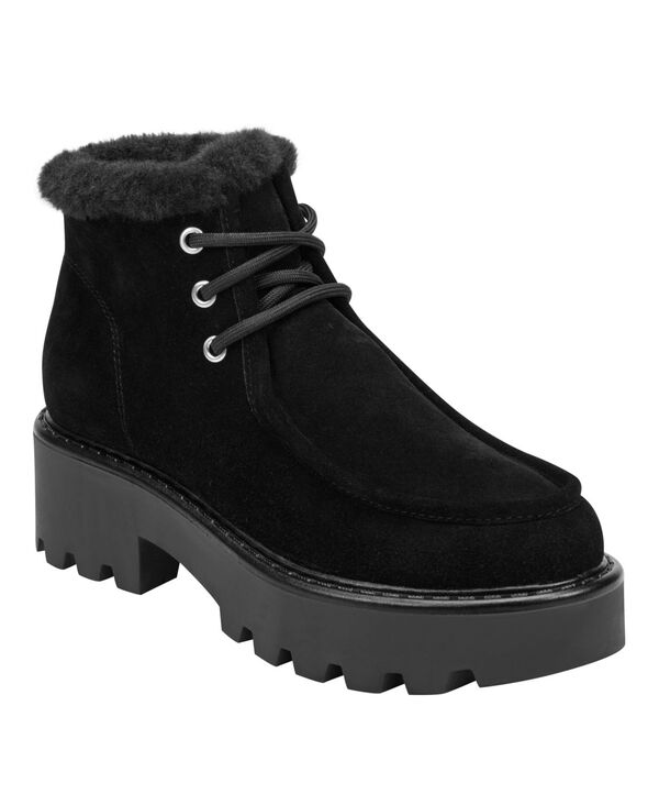 マーク・フィッシャー レディース シューズ ブーツ・レインブーツ レース Marc Fisher LTD Women's Percy Lace-Up Booties Black Suede ブラック